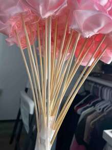 50/100/200/300 件 30 厘米加厚 3 毫米一次性竹串，适用于 DIY 花束、商业和家庭使用、Poke Poke 鸡肉、香肠、山楂果、关东煮工具