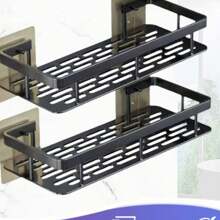 Suporte De Shampoo Organizador Alta qualidade Prateleiras De Banheiro Sem Furo Premium-Space Aluminium ES