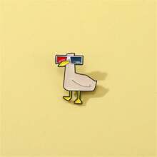Punk 3D Glasses Duck Enamel Brooch Custom Decorative Brooches Ornaments Lapel Bag Badges Jewelry Gifts 2025 New Style