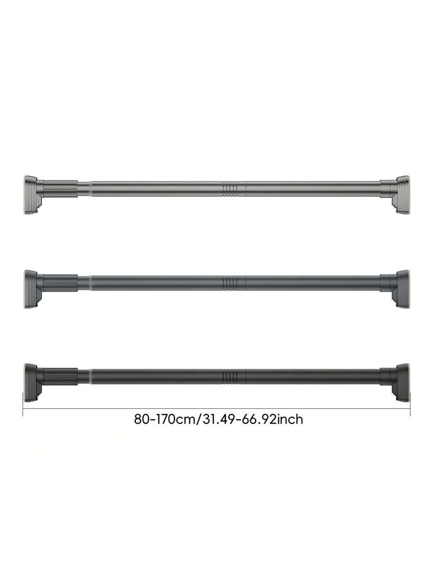 1 Piece, Adjustable Metal Pull Rod, Multi-Purpose Telescopic Rod, No Need To Punch Holes For Installation, Suitable For Shower Curtains, Hangers, Wardrobes, Bedroom Wardrobe Hangers, Multi-Function Balcony Hangers, Home Bathroom Accessories, Home Curtain Rods Home Bathroom Decor Fall Decor Back To School