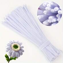 Value Pack 100Pcs Assorted Colors Flexible Fabric Pipe Cleaners With Step-By-Step Video 8mm/0.31inch Bolder DIY Craft Supplies For Handmade Decorations And Projects, Twister Set With Two Color Options, Pipe Cleaner Flower Kits - Multicolor - View 33