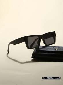 1pc New Western Style Men's Fashion Simple Square Fashion Glasses, Cyberpunk Streetwear Hip Hop Party Essential Glasses