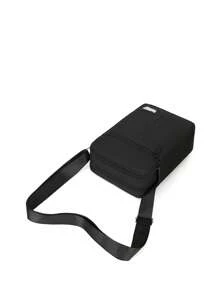 1pc Fashion Boys' Crossbody Bag, Solid Color Casual Square Shoulder Bag, Phone Wallet Key Coin Purse Organizer Pouch With Zipper Design, Suitable For Shopping, Gathering, Festival, Celebration, Entertainment, Vacation, Perfect Gift For Boys, Teenagers, Students, And Expressing Gratitude - Middle Seam Small Square Bag - View 7