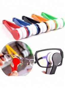5pcs Set Of Mini Microfiber Glasses Cleaning Brush, Glasses Cleaning Tool, Mini Microfiber Glasses Cleaner, Cleaning Clip. Ultra Fine Fibers, Clean Without Leaving Any Marks, Will Not Harm Your Glasses. - Multicolor - View 6