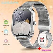 GUHUAVMI GUHUAVMI Luxury Smart Watch For Women, 1.75inch(4.45cm) HD Curved Screen With Bluetooth Call, Custom Face Dial, Information Push, Music, Multi-Sport Mode Watches, Women's Physiological Health, Sleep Monitor Fitness Tracker Bracelet, IP68 Waterproof Smartwatch For Android IOS, The Best Gift For Girlfriend, Mother, Wife Or Sisters