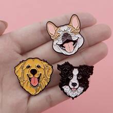1pc Enamel Cartoon Dog Brooch - Cute Badge For Backpack And Clothes Pin For Clothes Bag Charm School Kpop Teacher Supplies Bag Charms Office Accessories Shirts Jacket Jewelry Halloween Autumn-Winter Accessories,Suitable For Teens, Youth,Men,Casual, Outdoor, Athletic, Vacation, Graduation Gifts, Birthday, Daily Wear Funny Teacher Gifts Costume Accessories Christmas Men Gifts Bag Pins - Black - View 4