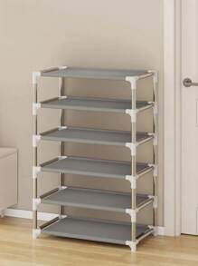 Zapatera Multifuncional de 4/5/6 Niveles: Organizador de Calzado con Espacio Ajustable para Botas y Diseño Armable - Zapatera Armable de 4/5/6 Niveles con Espacio Ajustable para Botas: Organizador Multifuncional de Gran Capacidad. - Negro - Ver 6