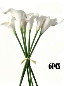 6/12 pezzi profumo di Fiori Finti Gigli Bianchi di Calla, Per Matrimonio, Fidanzamento, Decorazione della Casa, Festa per la Sposa, Benedizioni, Natale, Ognissanti, Pasqua, Laurea - Vaso Non Incluso