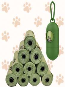 12pcs Dog Poop Bag Picker, Portable Dog Waste Bags With 1 Dispenser, Leak-Proof Pet Poop Bags, Suitable For All Kinds Of Pets At Home, Must-Have For Dog Walking
