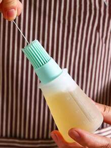 1支/3支装硅胶油刷带瓶，适用于空气炸锅、煎饼、烘焙、烧烤，控油刷带刷瓶，耐热 - 多色 - 查看 8