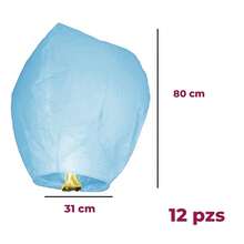 10 Globos de Cantoya fabricado en papel encerado ideal para fiestas, globo aerostáticos del deseo perfecto para decorar fiestas y celebraciones. - Azul - Ver 4