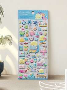 可爱动物组合贴纸 趣味创意贴纸 DIY手工贴纸 3D立体泡泡贴 可粘贴在手机壳、笔记本、贴纸书上