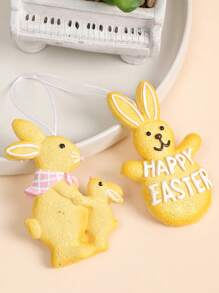 Easter Decorations Gingerbread Bunny Resin Pendant, Home Decor Gift