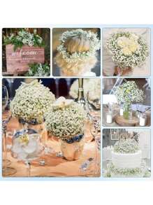 10/20pcs White/Pink Artificial Baby's Breath Flowers, Wedding Table Centerpiece, Bridal Bouquet, Wedding Decor, Suitable For Wedding Table Decoration, Cake & Dessert Decor, Birthday Party Decor - Multicolor - View 9