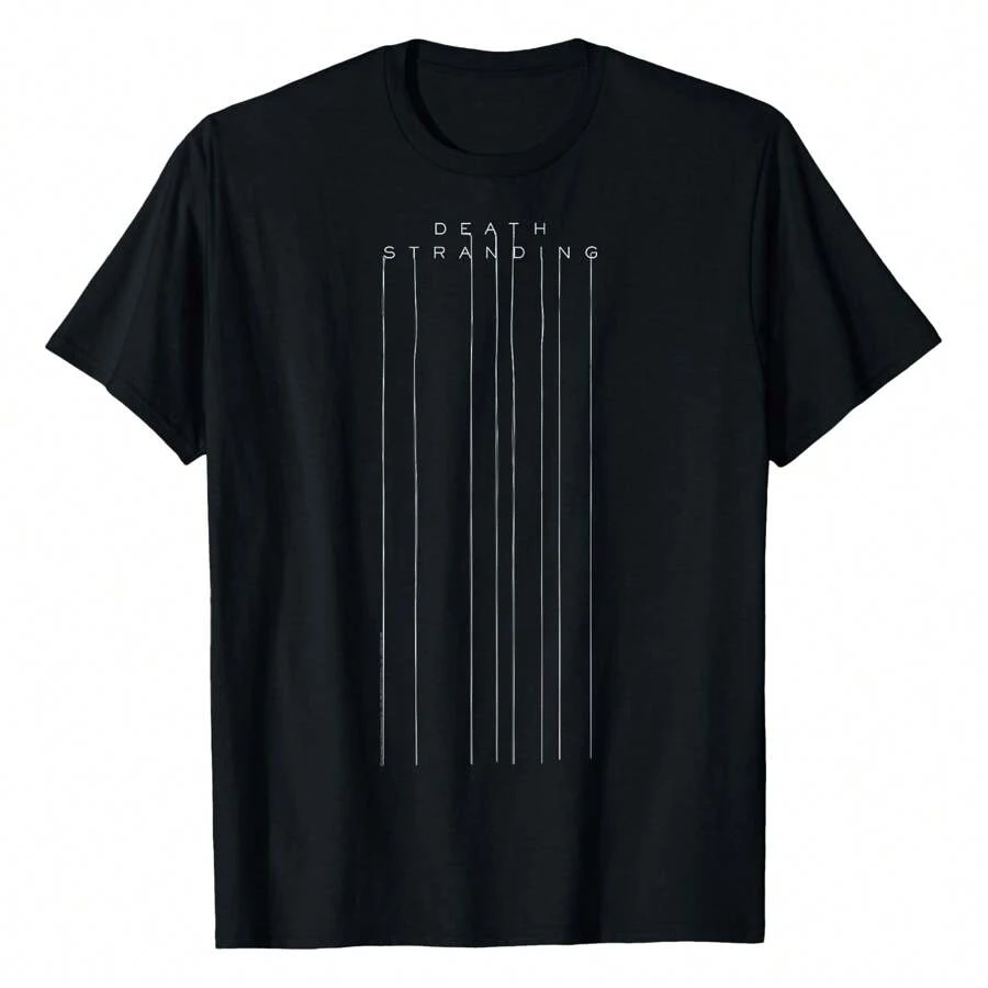 Death Stranding Logo Video Gaming Merch T-Shirt Women's Summer Short Sleeve T-Shirt - 黑色 - 查看 1