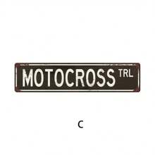 1个越野摩托车街牌，越野摩托车比赛标志，BMX，Braaap 街头摩托车比赛金属标志，摩托车越野耐力赛拉力赛技师牌匾，适合男士休闲室车库，金属标志墙艺术海报生日毕业礼物 - 彩色 - 查看 9