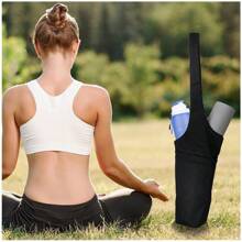 1pc Yoga Mat Bag, Yoga Stand With Side Pocket, Comfortable Wide Strap Storage Bag, Canvas Material Large Capacity Shoulder Bag, Wear Resistant Dirty Resistant Long Tote Bag, Suitable For Most Sizes Of Yoga Mats, For Women Men's Fitness Exercise Pilates Meditation Sports Yoga Accessories - Multicolor - View 11