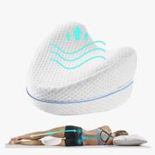 ARISE-Almohada De Espuma De Memoria Ortopédica Para Dormir Almohada Ortopédica Para La Ciática En La Espalda Y La Cadera Alivio Del Dolor En Muslo Y Piernas Cojín De Espuma Para El Hogar Portátil 23X24X14Cm