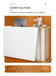 Mostrador De Recepción Blanco Modernas Con Cajones 100cm - Blanco - Ver 8
