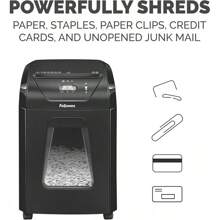 Fellowes Powershred 12 Sheet Cross-Cut Paper Home Office Paper Shredder, 19.50" H X 9.69" W X 13.44" D - 14 張 - 查看 5