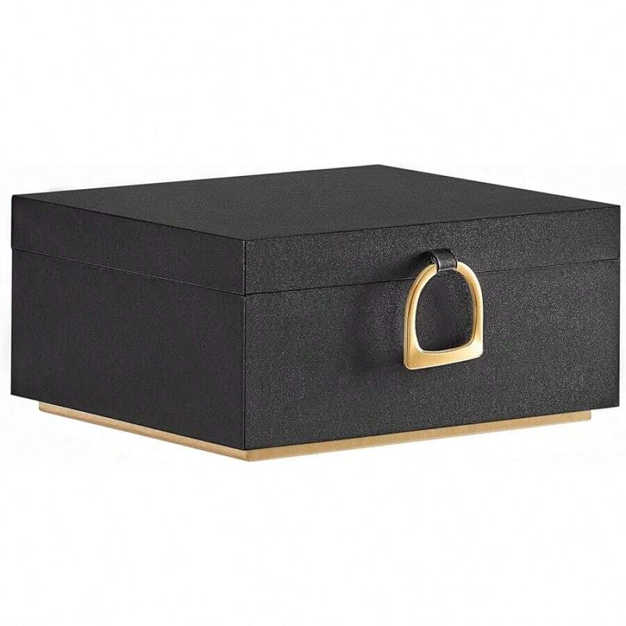 SONGMICS 2-Layer Jewelry Box, Jewelry Organizer With Handle, Removable Jewelry Tray, Jewelry Storage, Floating Effect, 8.1 X 9.4 X 4.3 Inches, Idea, White UJBC165W01 - màu đen - Xem 1