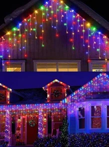 Christmas Series Waterfall With 500 LEDs Of 9.6 Meters Multicolor - US B Type Plug(110-127V) - View 10