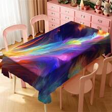 Multi-Functional Polyester Tablecloth - Colorful Patterns, Waterproof And Stain-Resistant, Easy To Clean For Indoor/Outdoor Use - Ideal For Picnics, Parties, Restaurants, Home Decor, And Gift-Giving - Multicolor - View 45