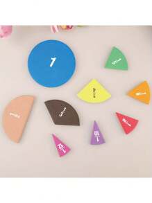 Fraction Circle Math Educational Tool - EVA Foam Fraction Teaching Aid, Color-Coded Math Development Tool For Classroom And Home Education, STEM Learning Gift - Multicolor - View 6