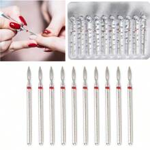 Brocas de taladro de uñas profesionales para pedicura, 10 piezas de brocas de taladro de uña con capa de maíz de grado