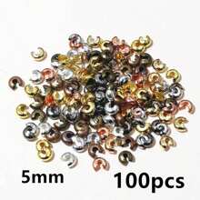 100pcs 3mm 4mm 5mm Round Covers Crimp End Beads Stopper Spacer Beads For DIY Jewelry Making Findings Supplies - Crimp Beads - View 20