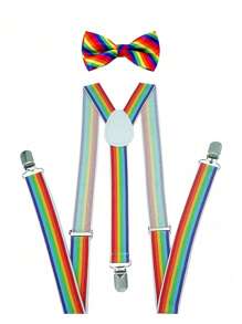 1 set Conjunto de tirantes con lazo a modo de clip en forma de Y ajustable, tirantes para los hombros para Halloween, fiesta de disfraces, banquetes, adecuado para adolescentes, uso casual de verano, al aire libre, atlético, de viaje, regalos de graduación o cumpleaños, accesorios de vestir diarios
