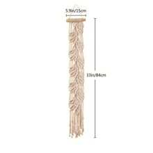 1pc Macrame Wall Hanging Bohemian Decor, Hand-Woven Leaf Shape Colorful Tassel Wall Tapestry - Multicolor - View 15