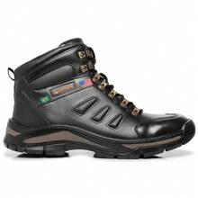 Coturno Masculino Couro Solado Borracha Bota Reforçado Cat