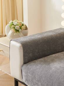 1 pieza Funda de sofá, moderna y minimalista de chenilla antideslizante e impermeable, cojín de asiento de sofá lavable a máquina, apta para mascotas, para dormitorio, oficina, sala de estar, sofá en L, todo el año