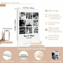 1pc Personalized Photo Collage Prints, Personalized Photo Gifts, Wedding Keepsakes, Custom Prints, Photography Gifts, Canvas Print Gifts (Frames Optional) Birthday Graduation,Home Harmony - Multicolor - View 17