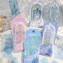 10Pcs/Set Streamer Dream Pvc Bookmarks Fantastic Unique Student Reading Bookmarks Fine Reading Page Holder Cute Reading Gift Suitable For Marking Pages,School Supplies,Back To School