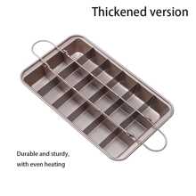 1 pieza Molde para brownies antiadherente con divisor (12.2''x7.8''), Molde para pan de molde de acero inoxidable, Molde cuadrado para pasteles antiadherente, Mezclador de masa con cuchillo, Herramienta de horneado, Apto para horno, Utensilio de cocina, Accesorio de cocina, Menaje de cocina para el hogar - Bronce - Ver 8