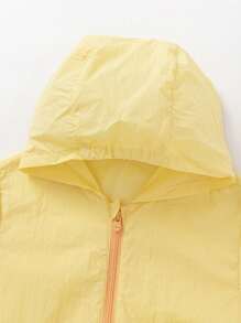 Balabala Baby Hooded Sun Protection Jacket, 2025 Summer Lightweight Outerwear - Light Yellow - View 6