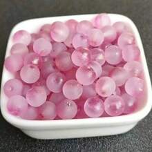 50 件磨砂玻璃珠套装，金色斑点，渐变色，8 毫米/10 毫米圆珠，适用于 DIY 珠宝制作和工艺品