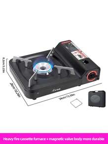 AORAN Portable Stove, Barbecue Grill With Windproof Ring And Carrying Case, With Safety Lock And Piezoelectric Ignition Device, With Overvoltage Protection, Patio Barbecue Grill, Suitable For Outdoor, Kitchen, Family Gathering - Multicolor - View 11