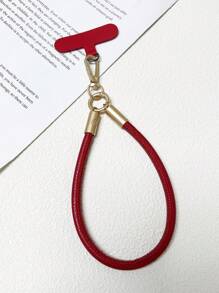 1pc Leather Short Phone Lanyard Wristband, Fashionable High-End Outdoor Wrist Strap, Keychain Sturdy Lanyard Gifts For Mother, Family, Friends, Birthday, Holiday Phone Charm, Phone Chain