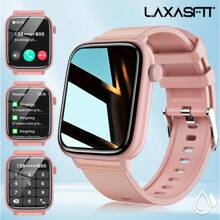 Reloj inteligente LAXASFIT 2025 talla grande vendido para hombres y mujeres: llamadas inalámbricas, pantalla HD de 1.83''/4.65cm, resistente al agua IP68, con talla grande de 100 modos de ejercicio, recordatorio del clima, control de música, alarma, recordatorio de beber agua, promoción de primavera, como regalo para el Día de los Enamorados y el Día del Presidente.