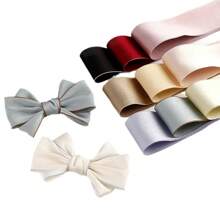 Cinta de seda de moral de dos caras con ribete colorido, suministros de accesorios para el cabello DIY como lazos, tiradores y broches, cinta de satén de poliéster