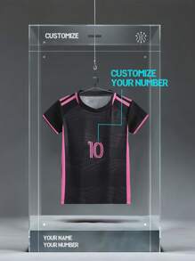 Custom Girls Sports T-Shirt With Name & Number, Breathable Comfortable Sports Jersey, Quick Dry Training Uniform, Multi-Functional, Ornamental, Letter, Stylish, Modern, Colorful, Cute, Adorable, Casual, Custom, Personalized, Unique, Customized, Ideal Gifts For Him, Ideal Gifts For Her