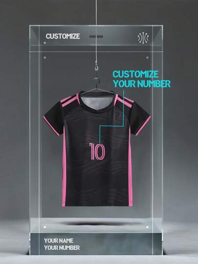 Camiseta deportiva personalizada para niñas con nombre y número, jersey deportivo transpirable y cómodo, uniforme de entrenamiento de secado rápido, multifuncional, ornamental, con letras, elegante, moderno, colorido, lindo, adorable, casual, personalizado, único, regalo ideal para él, regalo ideal para ella