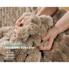 53 Inch Oversized Chaise Lounge, Upholstered Sofa Bed With Throw Pillows And Armrests, Sleeper Chair- Comfy Chair Bed For Living Room, Brown - màu nâu - Xem 5