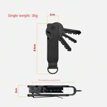 Organizador de llaves inteligente de metal con destornillador, llavero minimalista que sostiene de 2 a 6 llaves, bolsa para llaves de menos de 6,2 cm - Multicolor - Ver 7