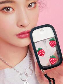 Portable Perfume Bottle, 1 Lovely Red Cherry Moisturizing Water Bottle, Hook Travel Portable Spray Bottle, Birthday Gift For Family And Friends, Gift Recommendation, Suitable For 50ml