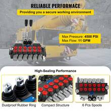 Hydraulic Directional Control Valve 6 Or 7 Spool 11 GPM Hydraulic Loader Valve 4500 PSI Manual Control For Tractors Loaders Agricultural Machines And Industrial Equipment - 6 Spool - 查看 3