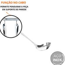 Kit 2 Concha Sopa Feijão Caldos Em Inox Media 23cm para cozinha Utensílios de cozinha duráveis